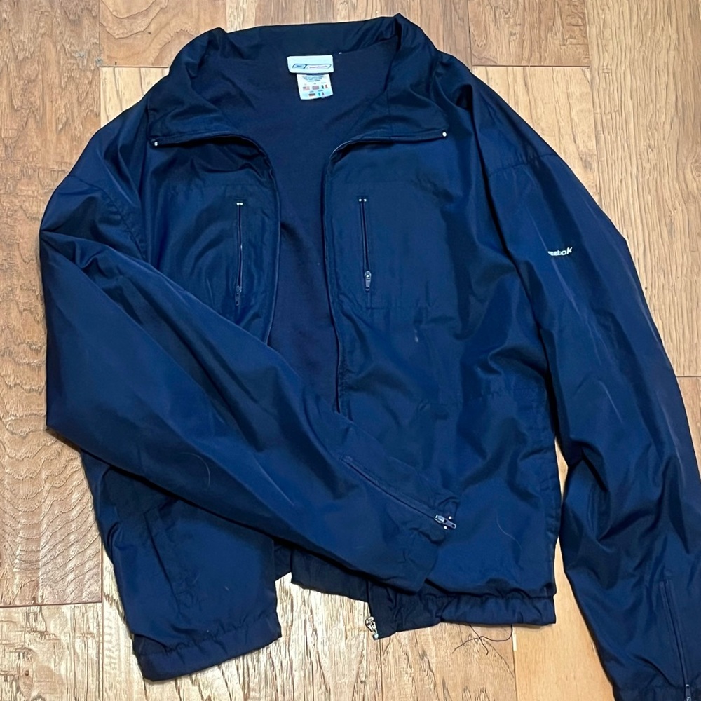 Reebok Windbreaker Size XL Navy